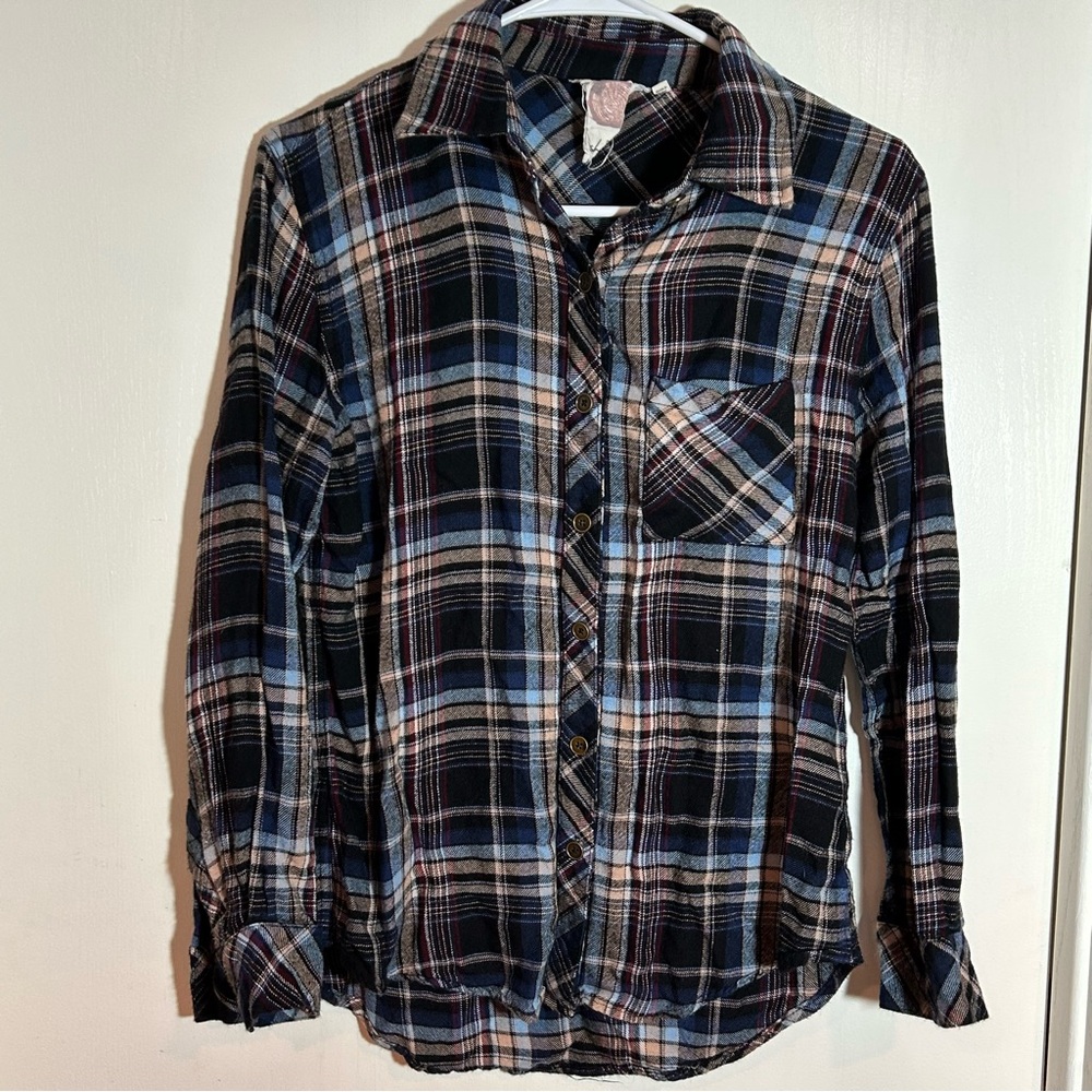 Ash and Ember plaid button down XS‎